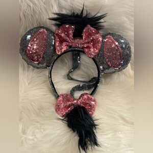 Custom Minnie Ears- Eeyore Inspired with Tail.